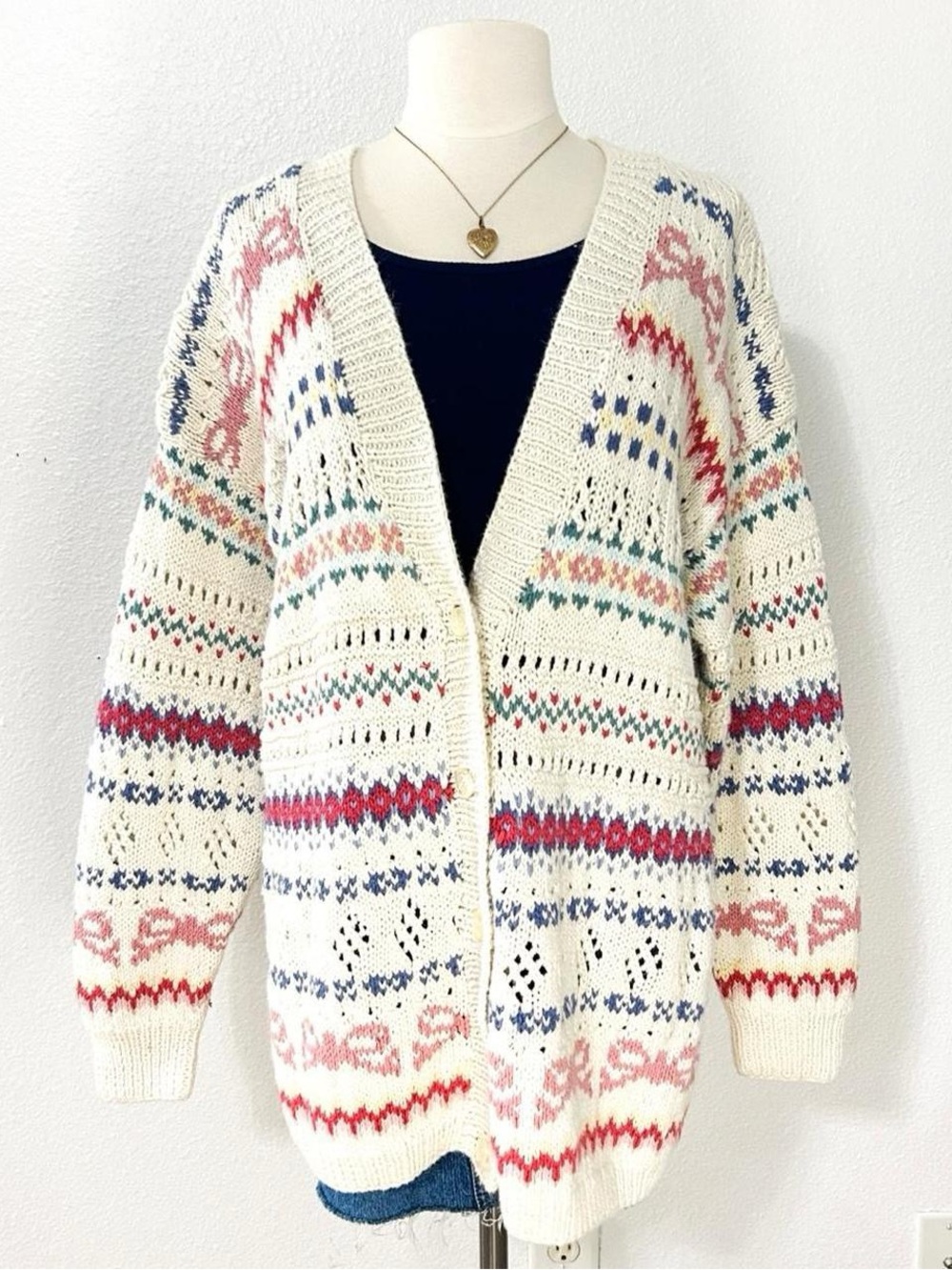 Multicolor Van Heusen Chunky Knit Cardigan sweater